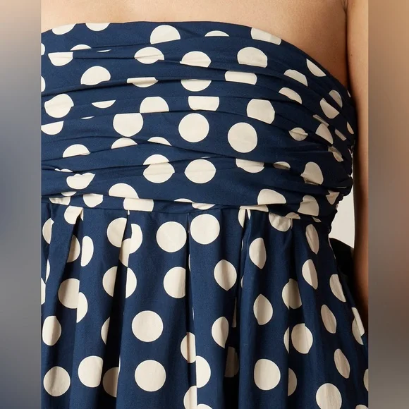 J.Crew Collection strapless bow-back maxi dress in polka dot CK987 - Picture 3 of 12